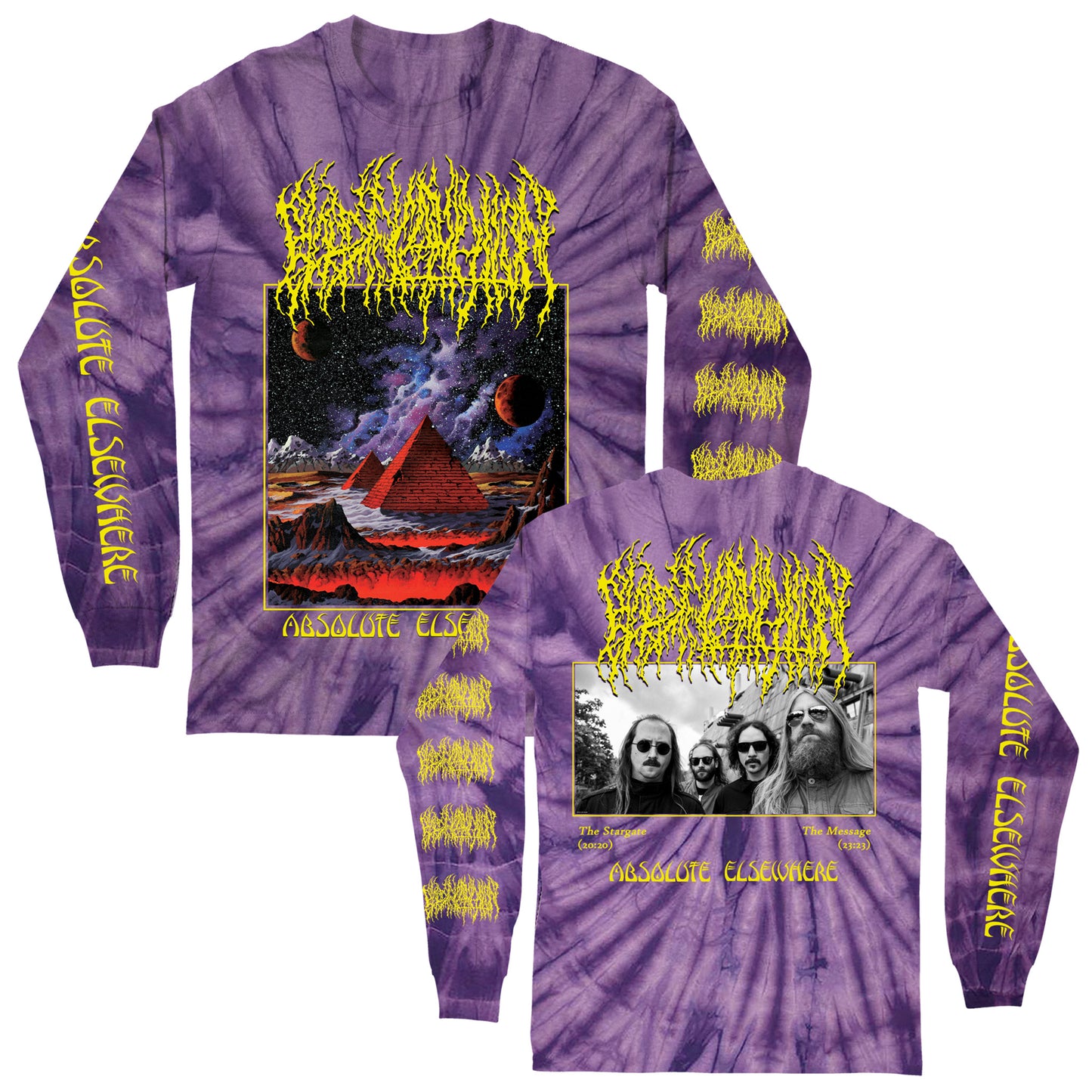 Blood Incantation (Absolute Elsewhere Album Spider Purple Dye) Longsleeve